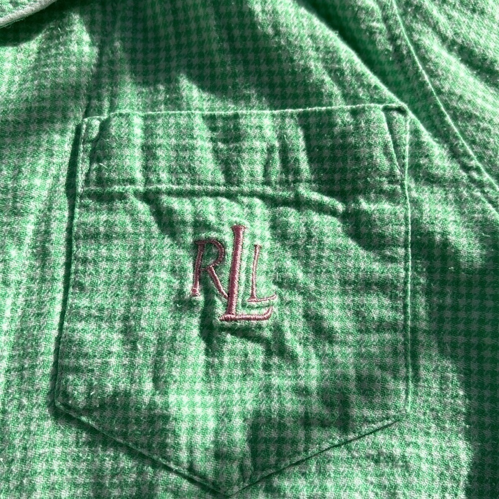 Lauren Ralph Lauren Check Green Sleep Shirt Size Small - Picture 13 of 13